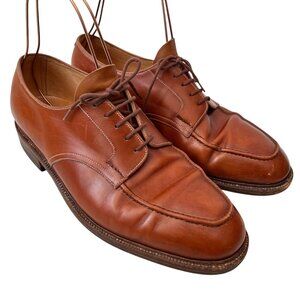 Bespoke John Lobb shoes brown leather moc toe lace up US mens 10 wide oxford